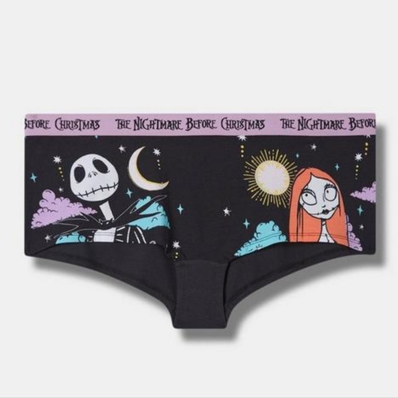 NWT | Nightmare Before Christmas Cotton Mid Rise Boyshort Panty | Size 3 - Picture 1 of 6
